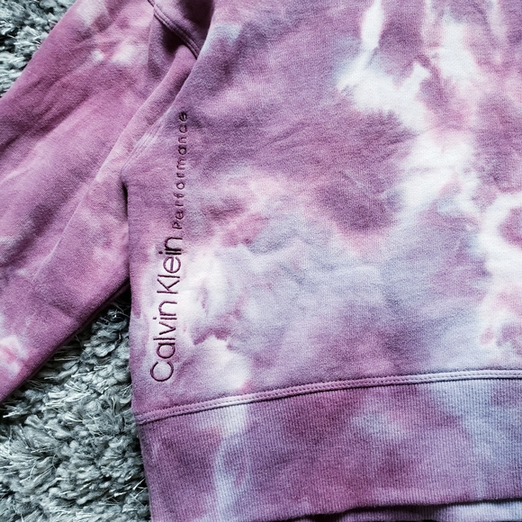 Calvin Klein Sunburst Tie Dye Cropped Sweatshirt - Picture 4 of 6